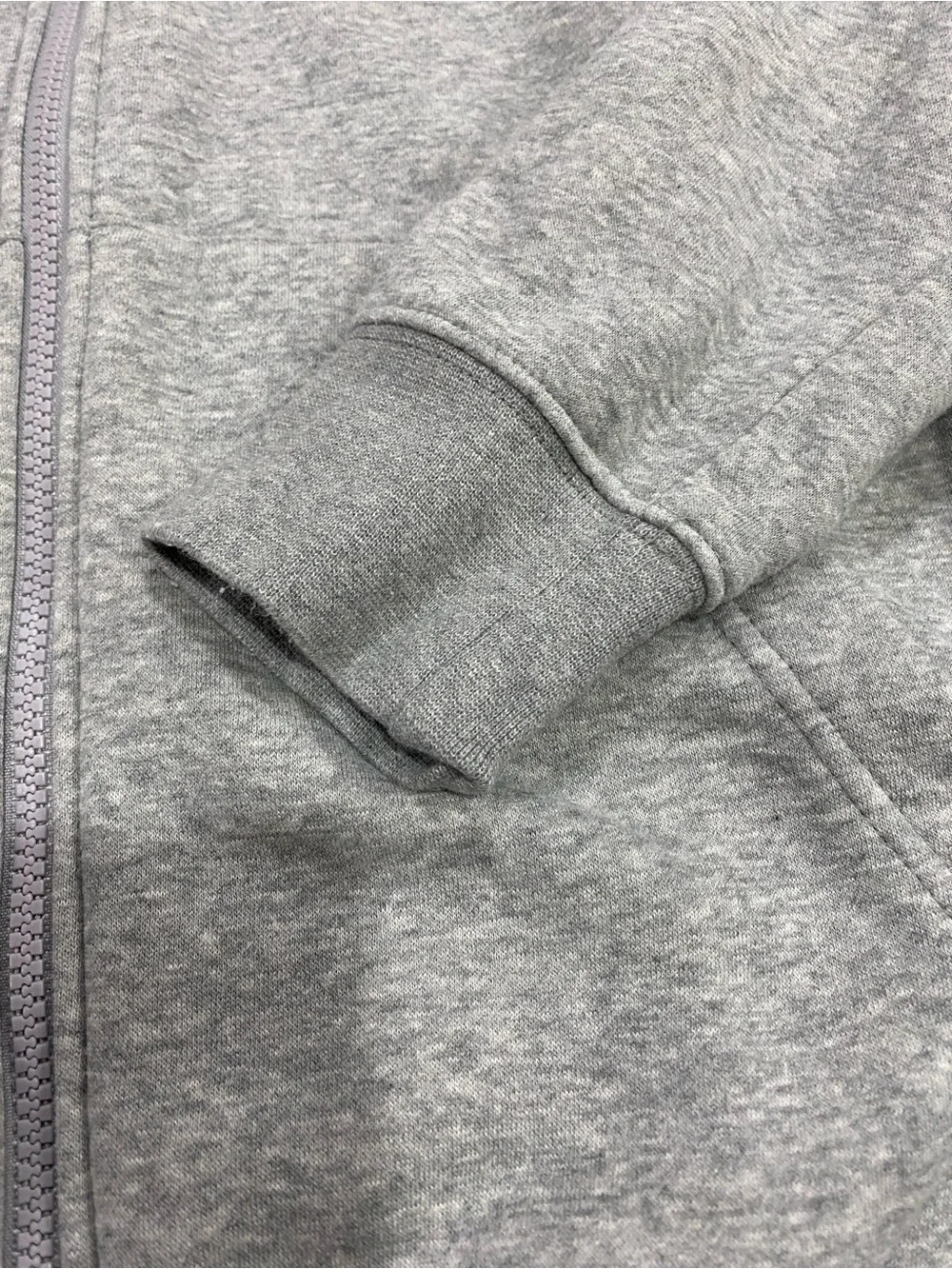 Nike Light Gray Full-Zip Hooded Sweatshirt